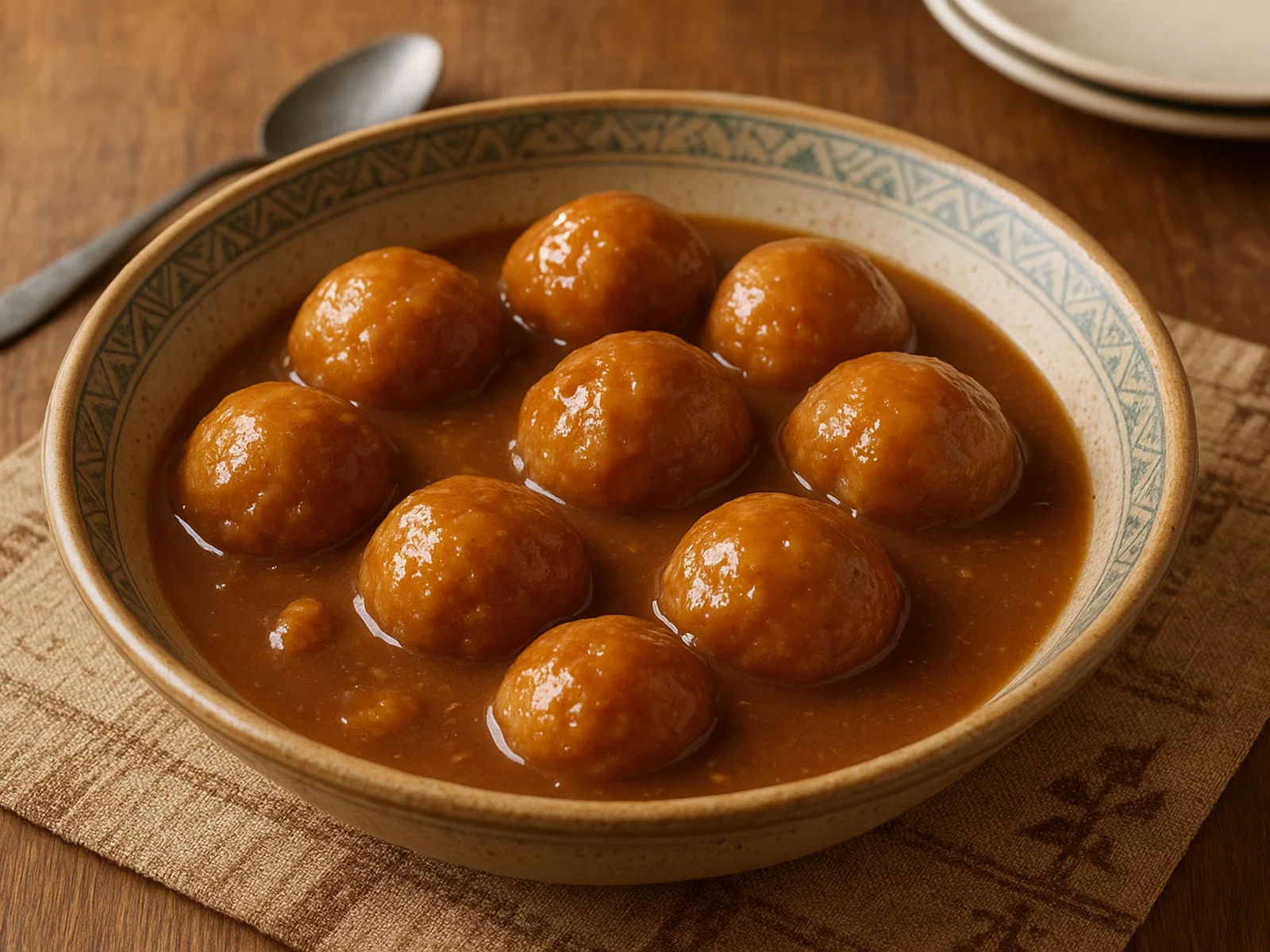 Fa'ausi – Samoanische Kokos-Teigbällchen in Karamell-Kokossauce