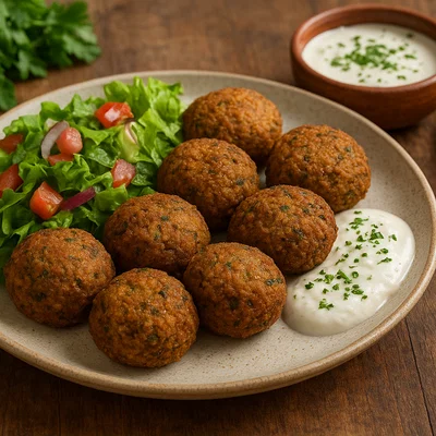 Knusprige Falafel mit Joghurtsauce