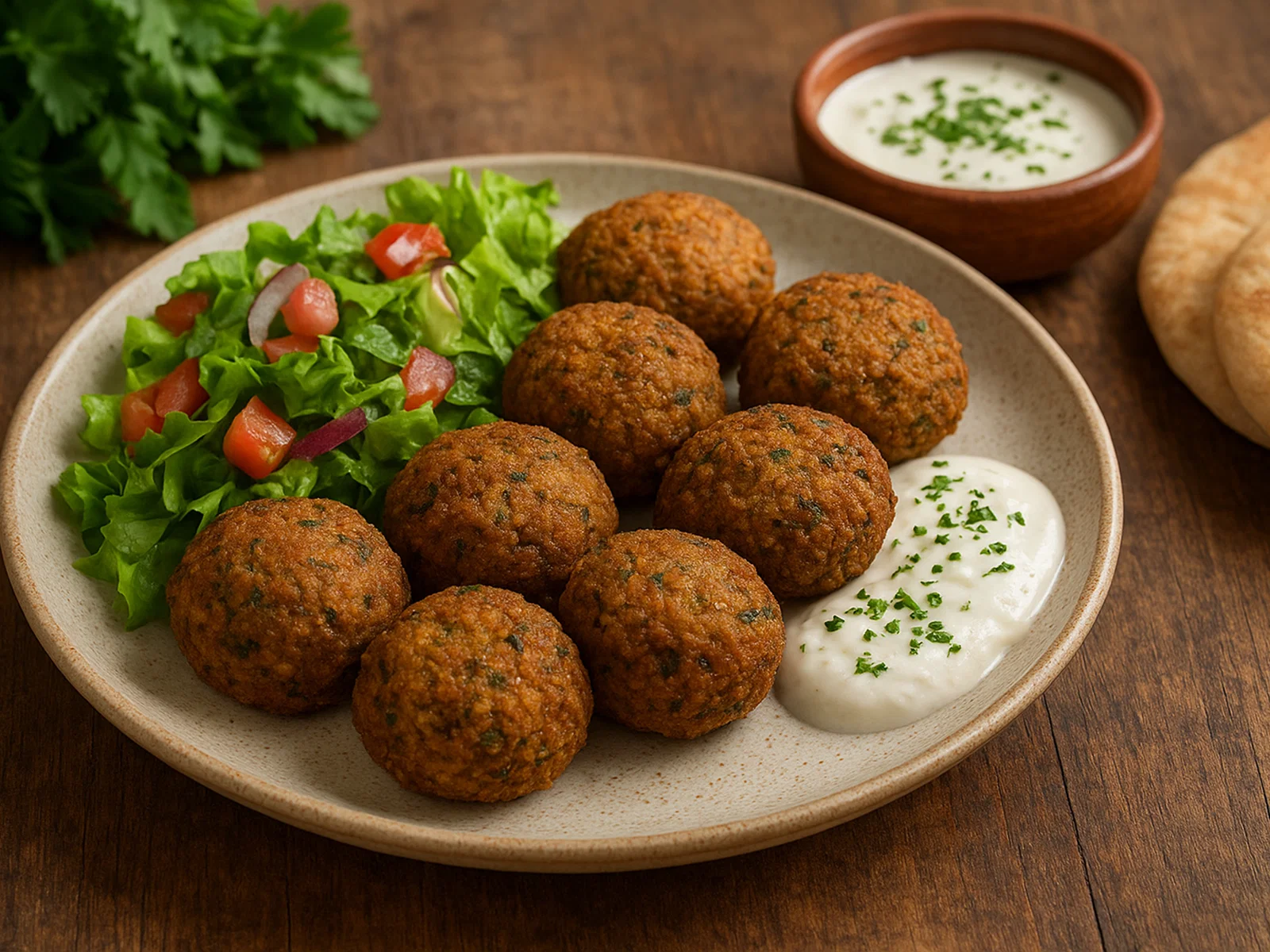 Knusprige Falafel mit Joghurtsauce