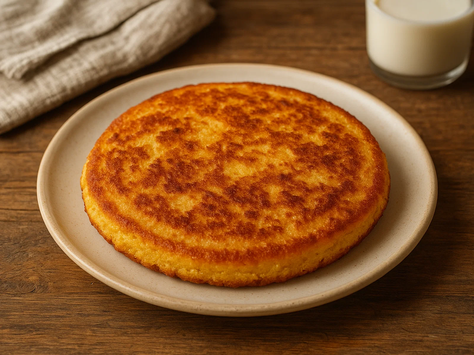 Klassische Johnny Cakes (Hoecakes) aus der Pfanne