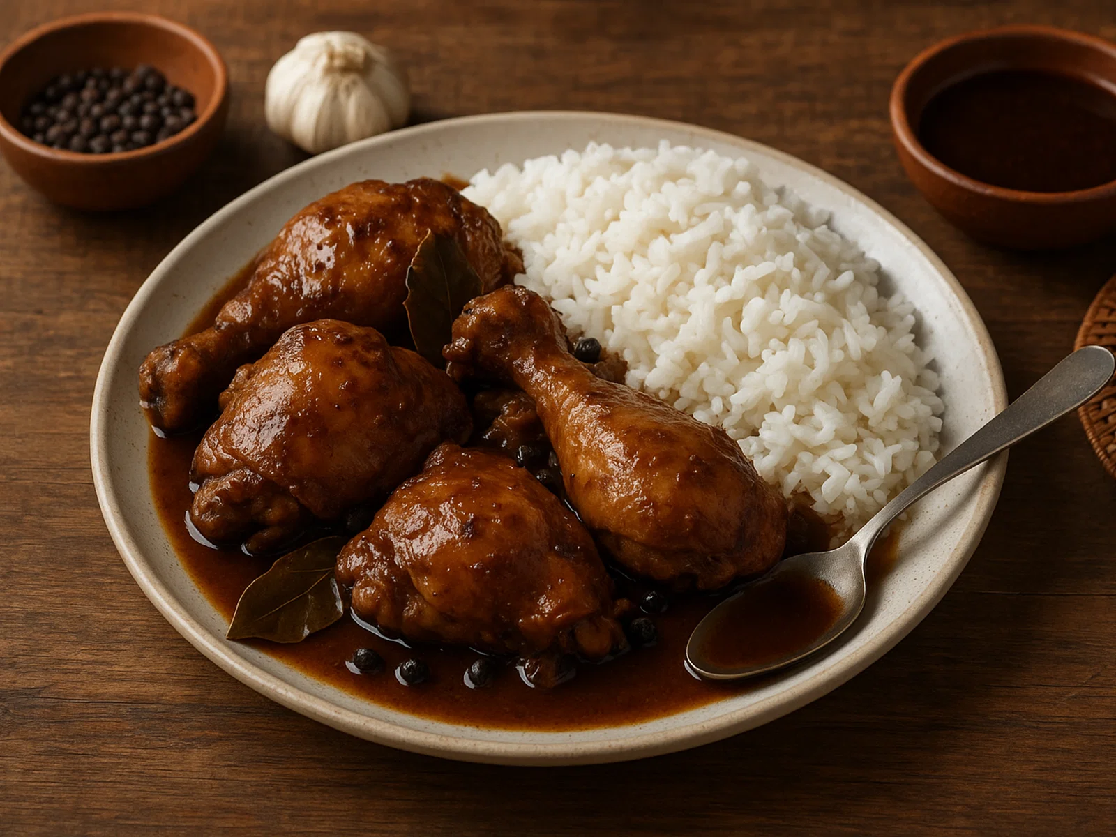 Klassisches philippinisches Hähnchen Adobo