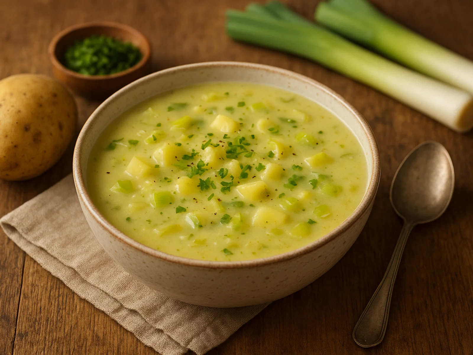 Cremige Kartoffel-Lauch-Suppe