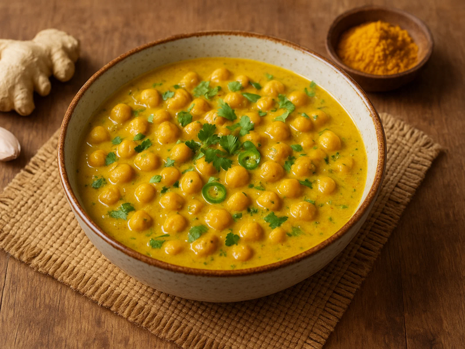 Kichererbsen-Curry mit Kokosmilch