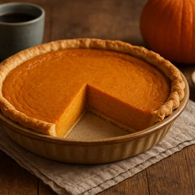 Herbstlicher Kürbiskuchen mit Mürbeteigboden