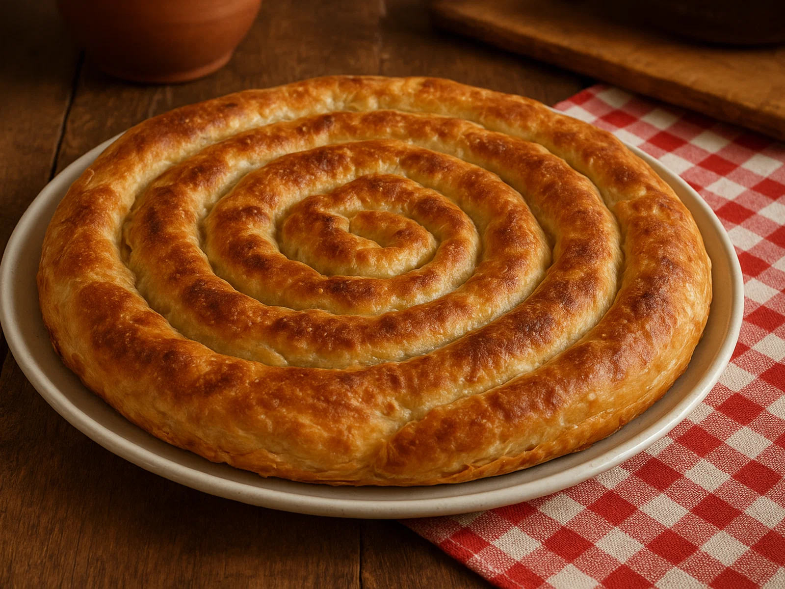 Herzhafte Balkan-Pite mit Spinat-Käse-Füllung