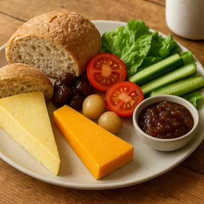 Traditionelles Ploughman's Lunch