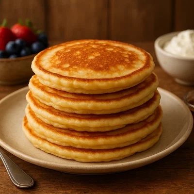 Klassische fluffige Pfannkuchen