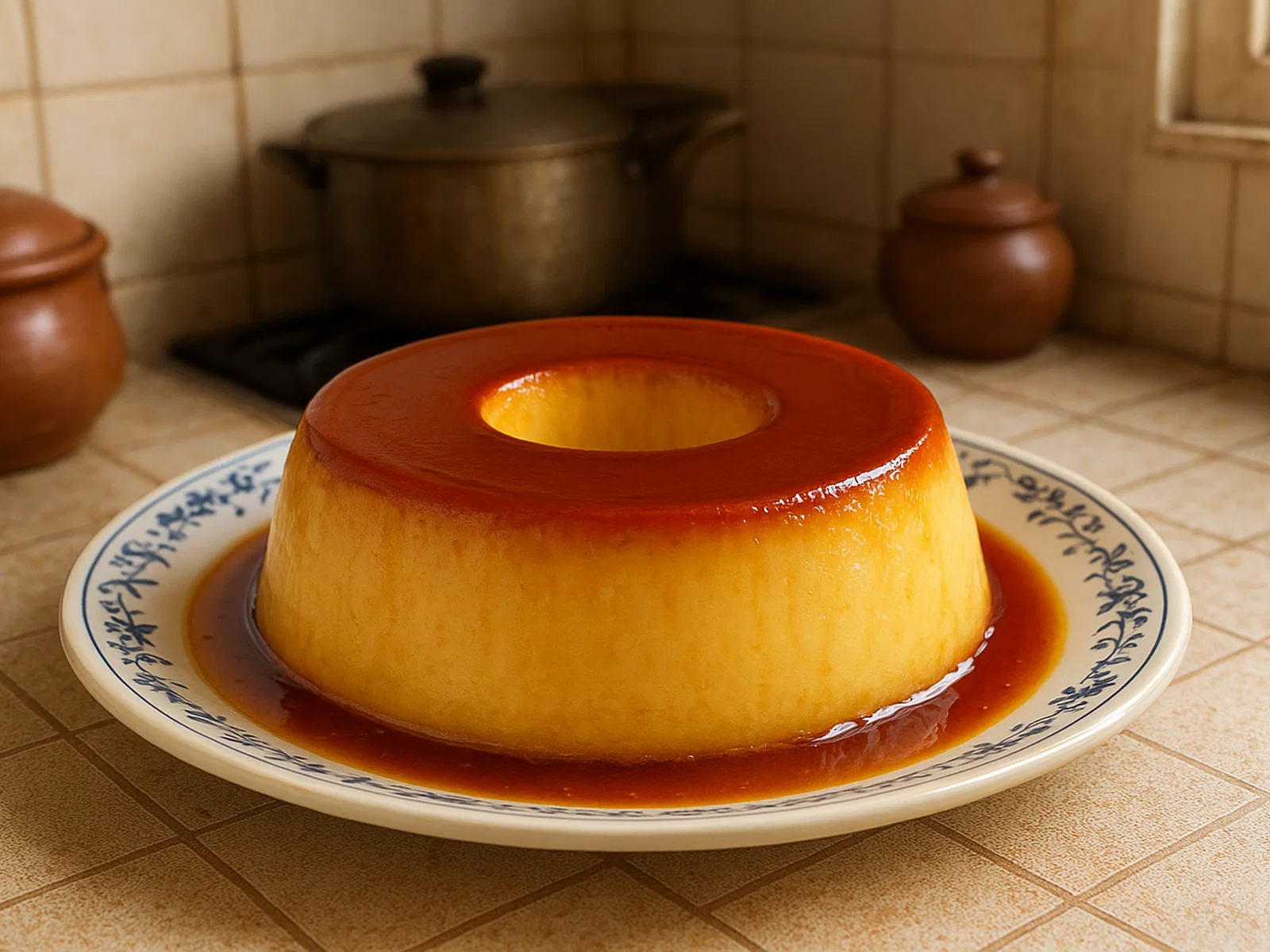 Venezolanisches Quesillo (Karamellpudding)