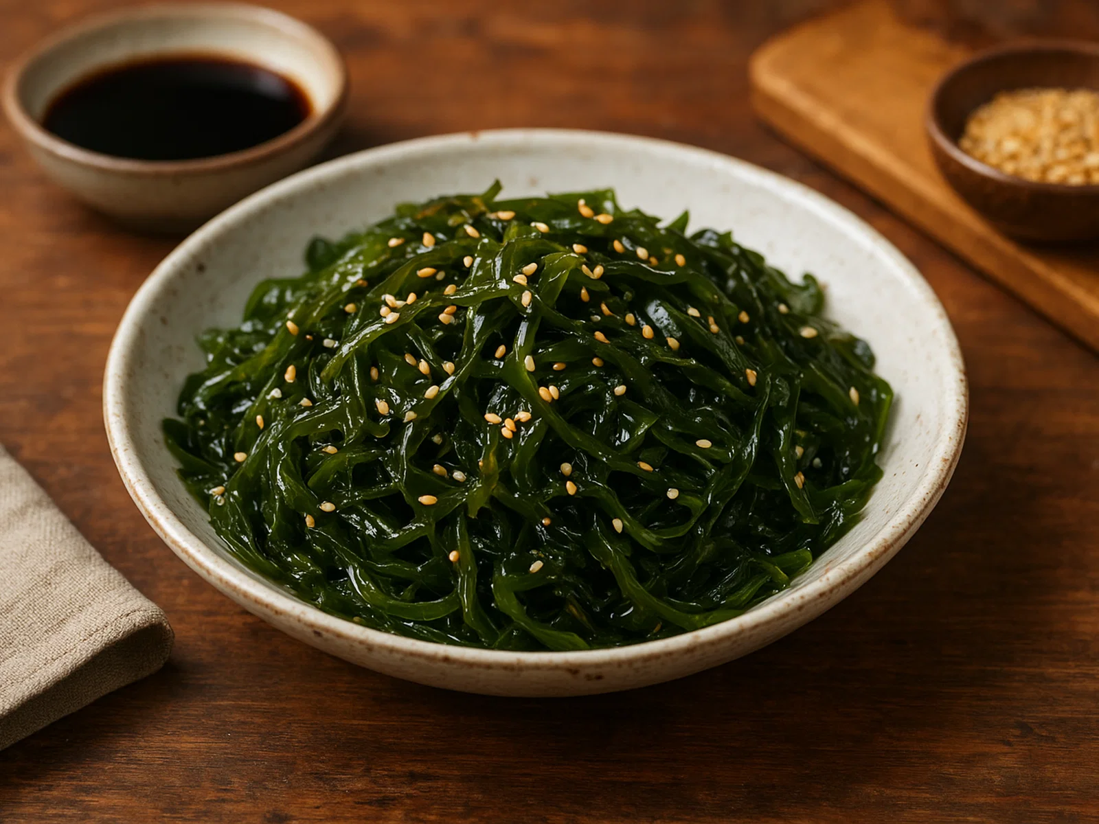 Japanischer Seetangsalat mit Sesam-Dressing