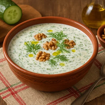 Tarator – Kalte bulgarische Gurken-Joghurtsuppe