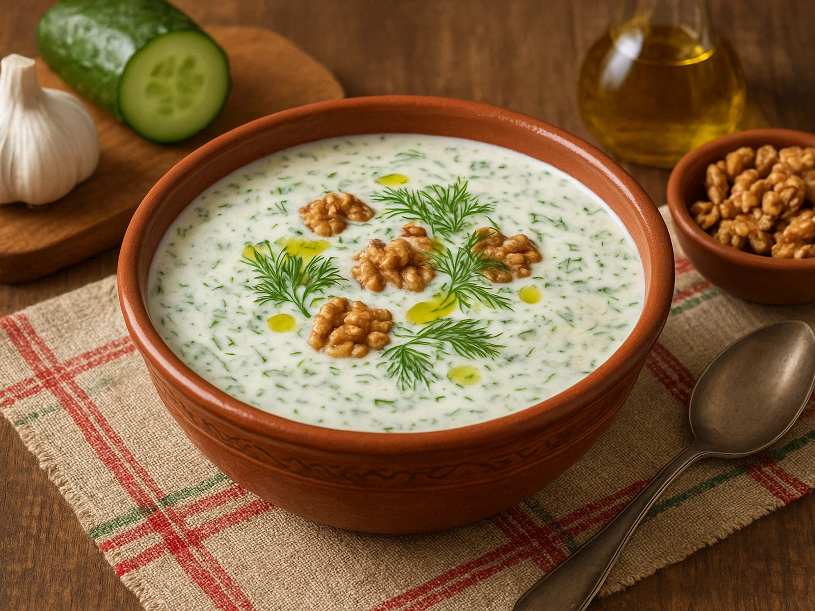 Tarator – Kalte bulgarische Gurken-Joghurtsuppe