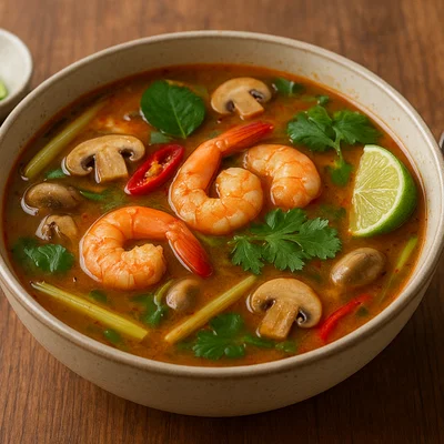 Tom Yum Goong – Scharfe Thailändische Garnelensuppe
