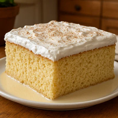 Saftiger Tres-Leches-Kuchen mit Schlagsahnehaube
