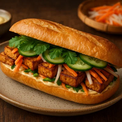 Vegetarisches Banh Mi mit Tofu