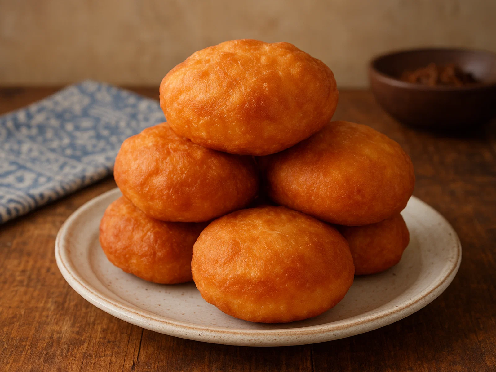 Südafrikanische Vetkoek (Frittierte Teigbällchen)