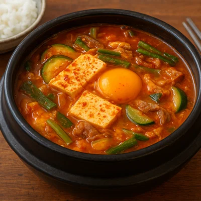 Sundubu Jjigae – Koreanischer Eintopf mit weichem Tofu