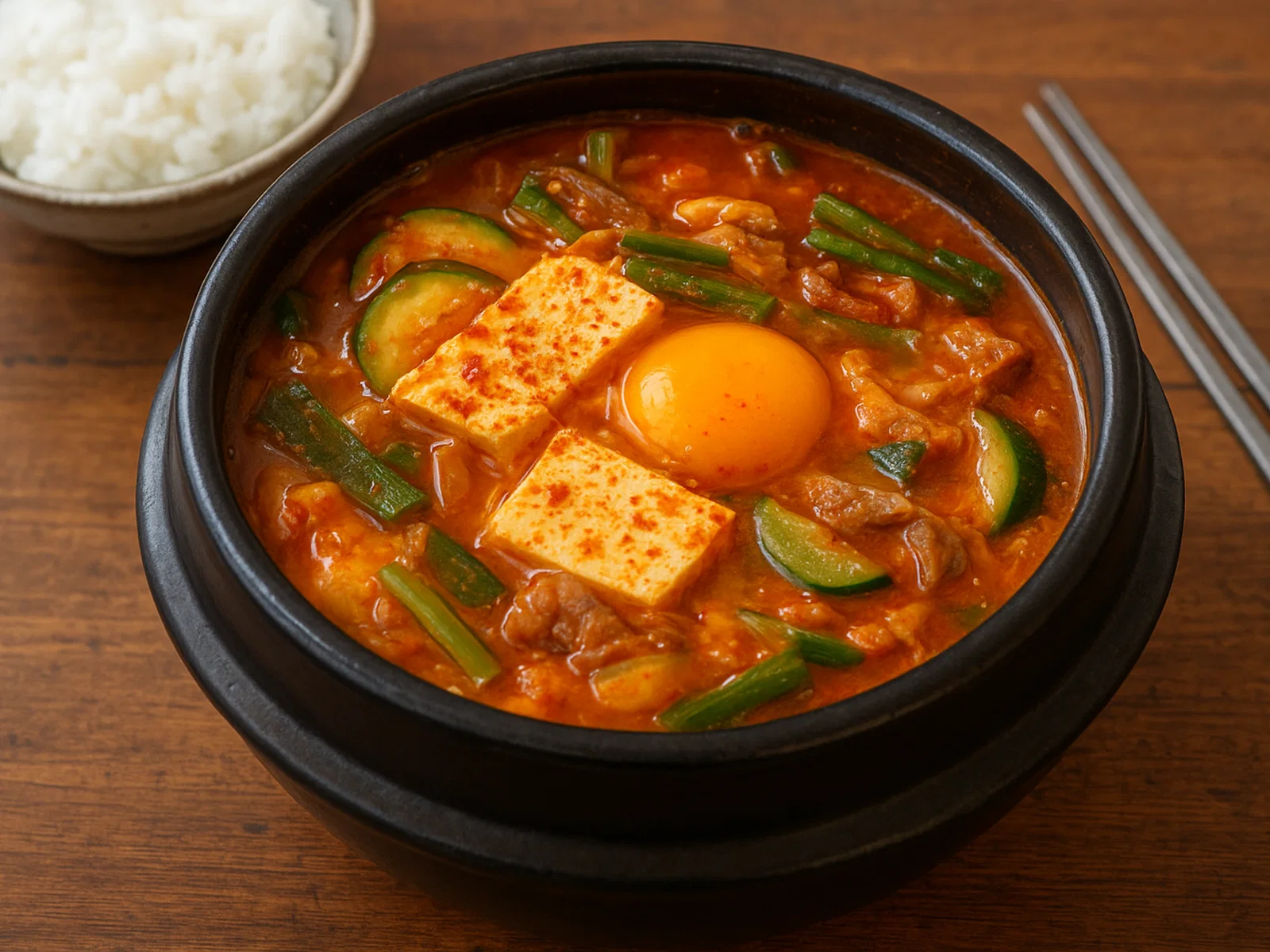 Sundubu Jjigae – Koreanischer Eintopf mit weichem Tofu