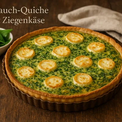 Bärlauch-Quiche mit Ziegenkäse