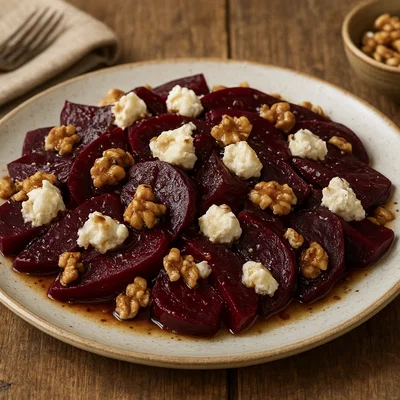 Rote-Bete-Salat mit Ziegenkäse und Walnüssen