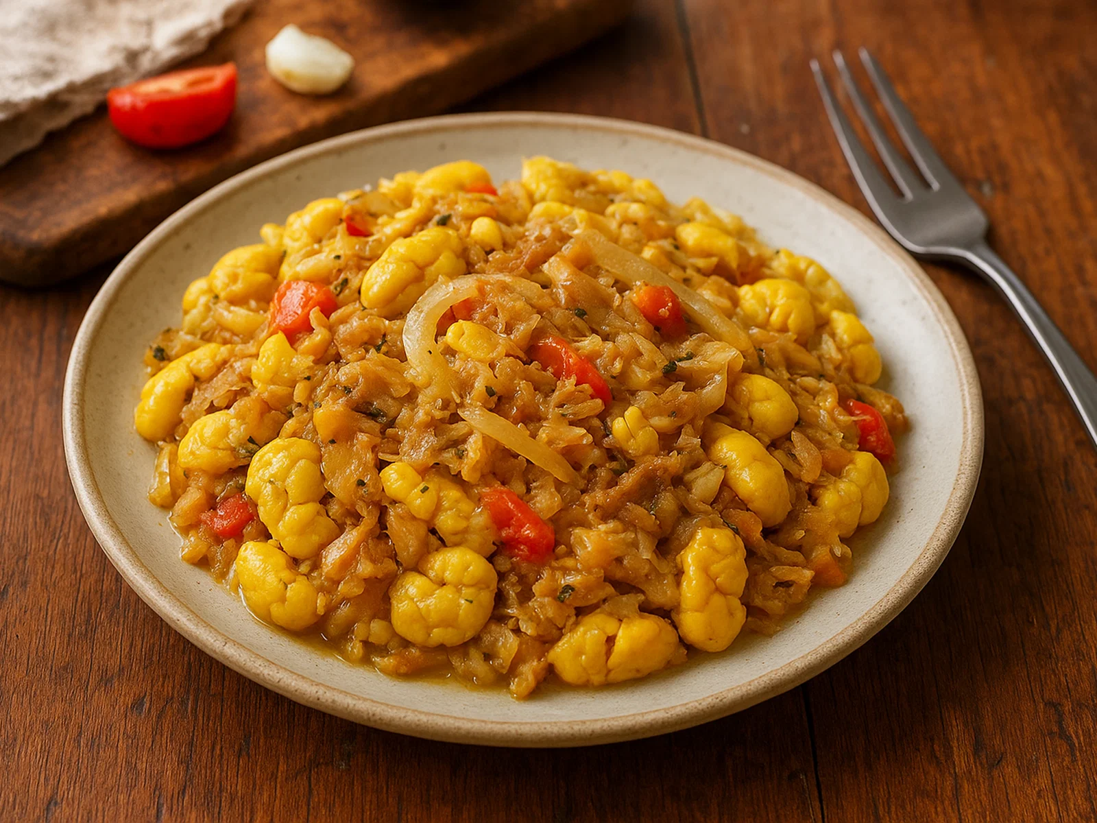 Ackee und Saltfish – traditionelles jamaikanisches Frühstücksgericht