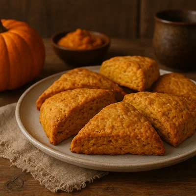 Herbstliche Kürbis-Scones mit warmen Gewürzen