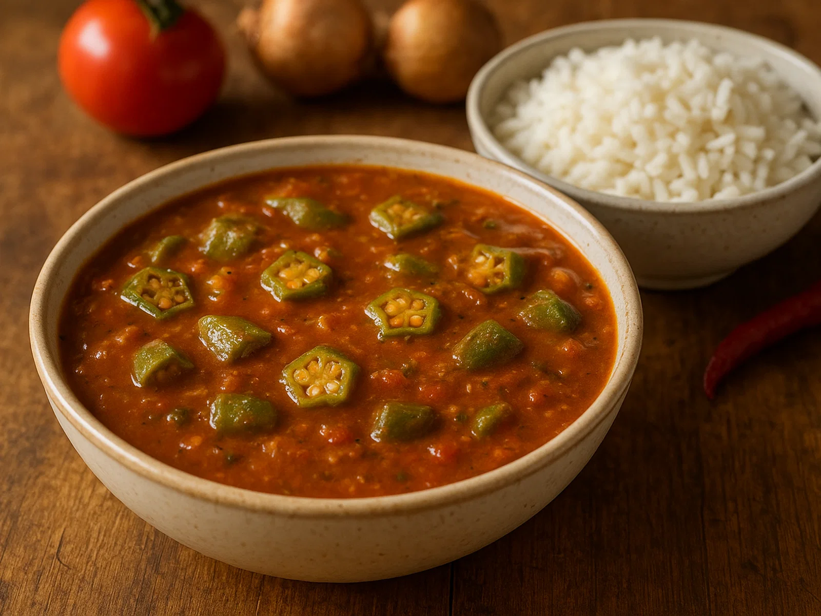 Westafrikanische Gombo-Sauce (Okraschoten-Sauce)