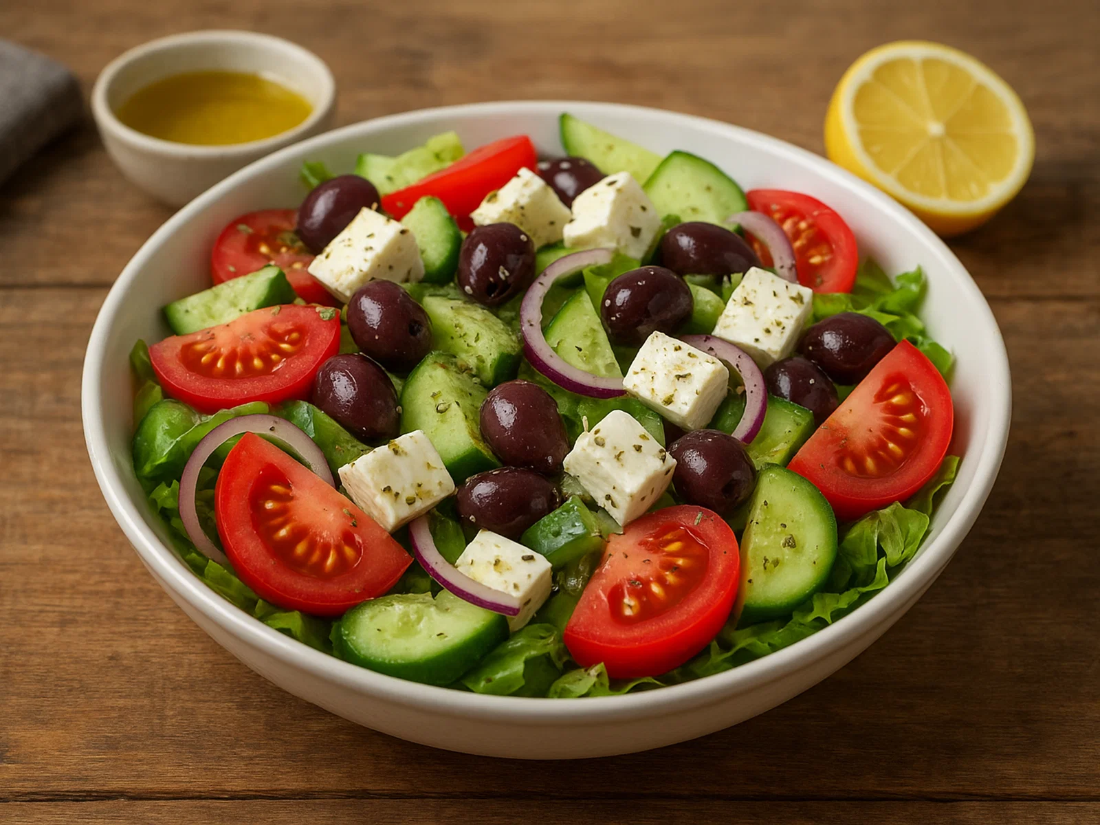 Griechischer Bauernsalat mit Oliven und Feta