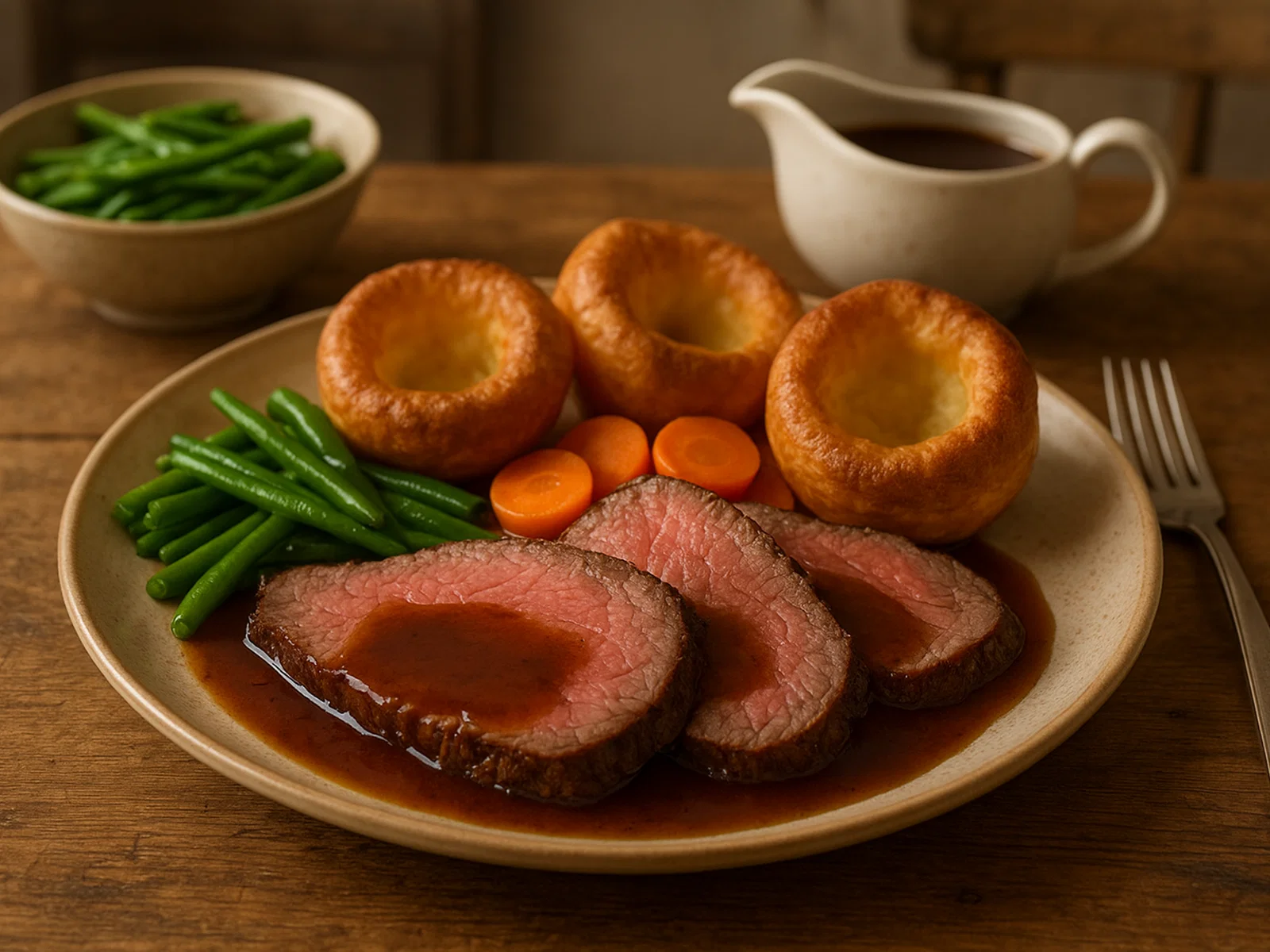 Roast Beef mit Yorkshire Pudding