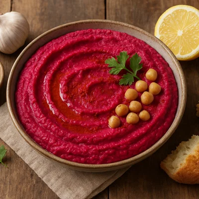 Cremiger Rote-Bete-Hummus