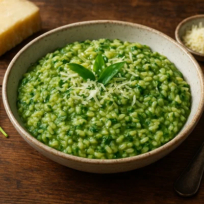 Bärlauch-Risotto mit Parmesan