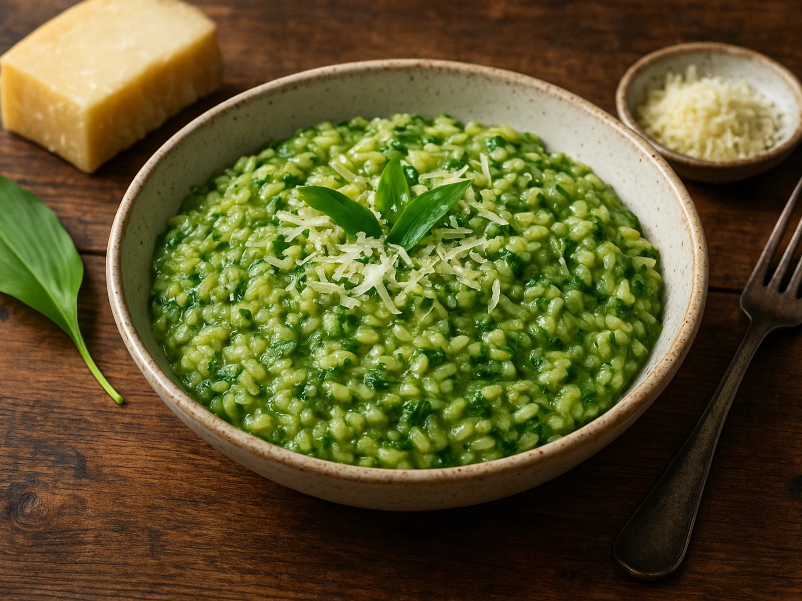 Bärlauch-Risotto mit Parmesan