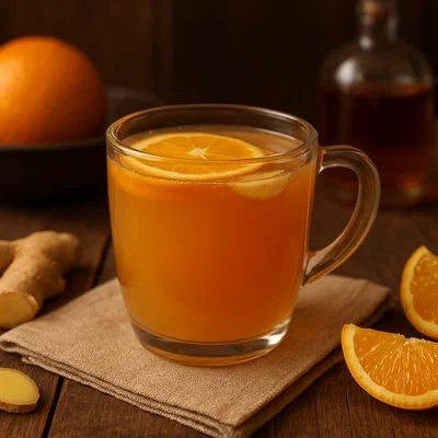 Orangen-Ingwer-Punsch mit Rum (mit alkoholfreier Variante)