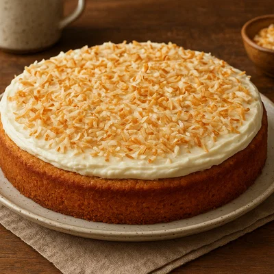 Saftiger Kokosnusskuchen mit cremiger Füllung