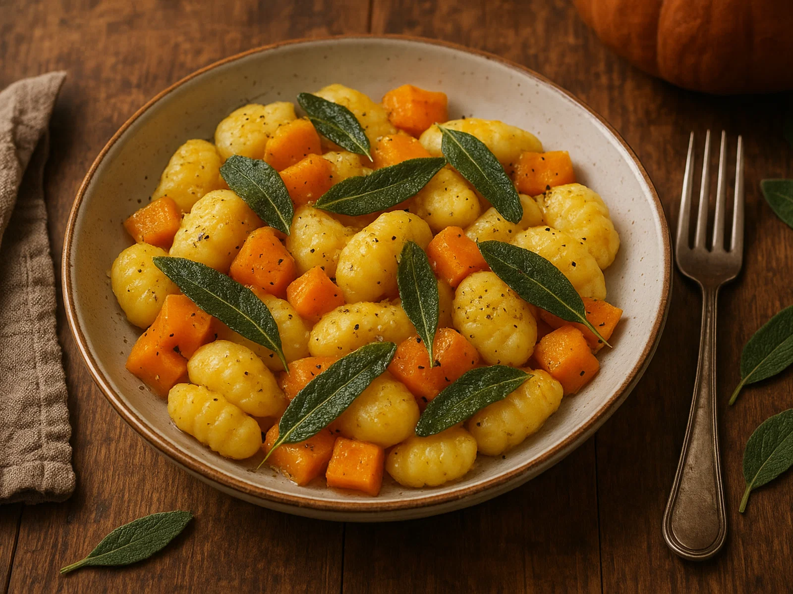 Gnocchi mit Kürbis, Salbei und brauner Butter
