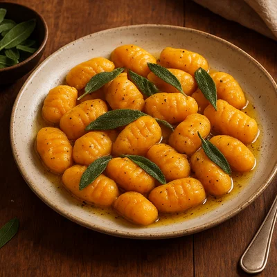 Kürbis-Gnocchi mit Salbeibutter