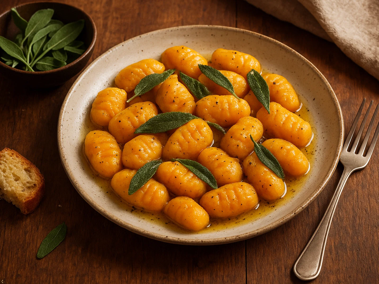 Kürbis-Gnocchi mit Salbeibutter