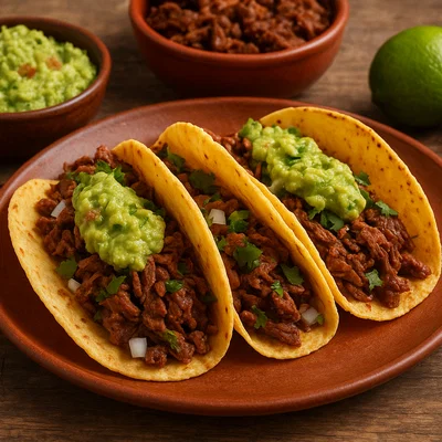 Rindfleisch-Tacos mit cremiger Guacamole