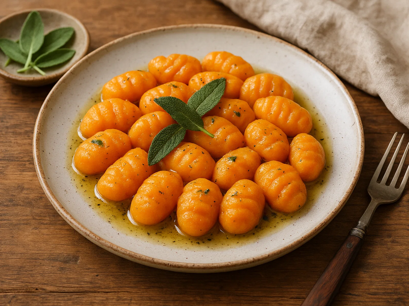 Süßkartoffel-Gnocchi mit Salbei-Butter