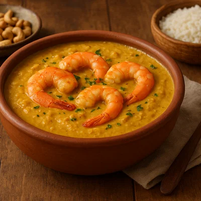 Brasilianisches Vatapá mit Garnelen