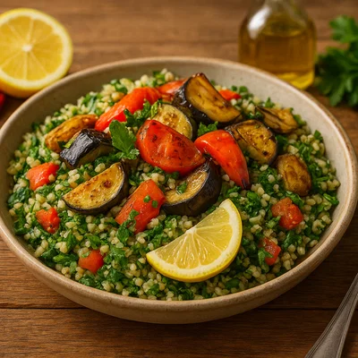 Tabbouleh mit geröstetem Gemüse