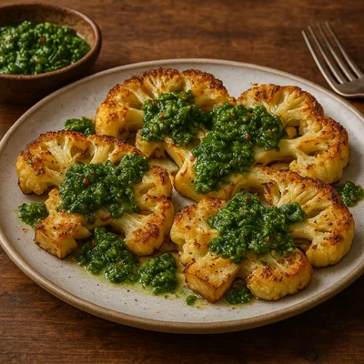 Blumenkohl-Steaks mit Chimichurri