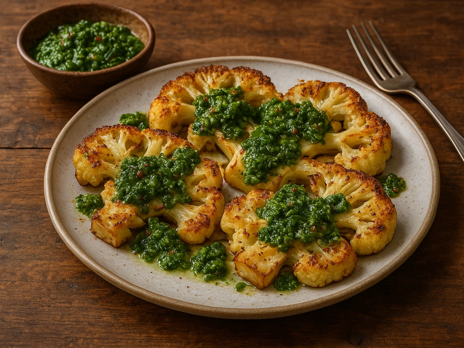 Blumenkohl-Steaks mit Chimichurri