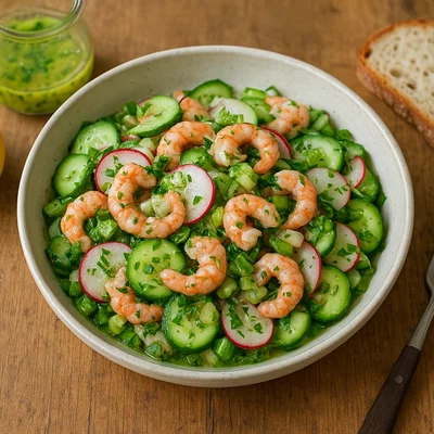 Guernsey Krabbensalat mit Zitronen-Kräuter-Vinaigrette
