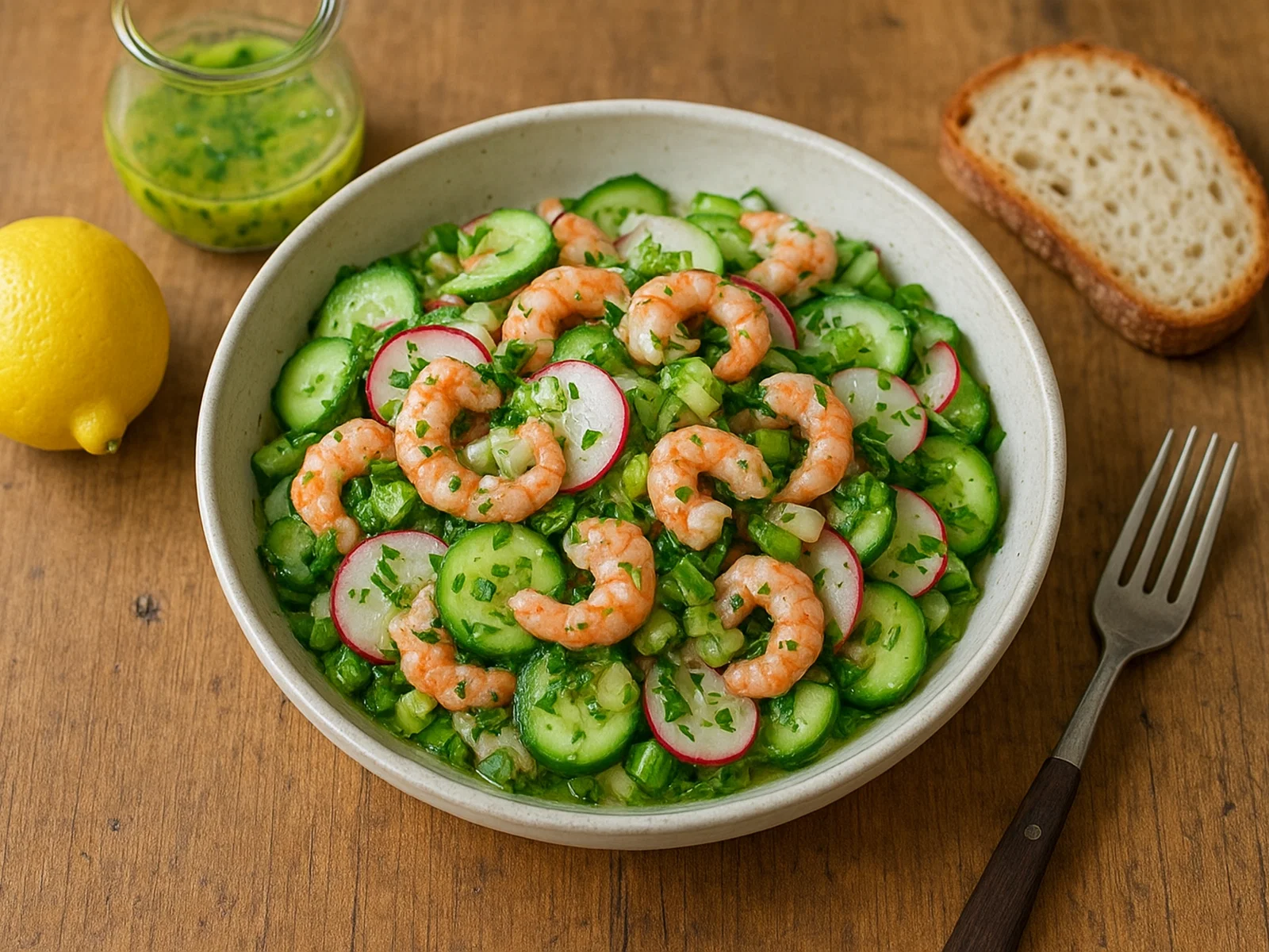 Guernsey Krabbensalat mit Zitronen-Kräuter-Vinaigrette