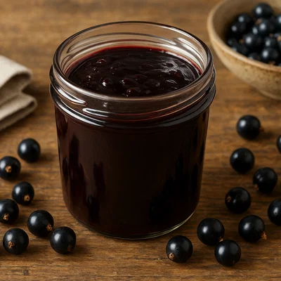 Balsamico-Reduktion aus schwarzen Johannisbeeren