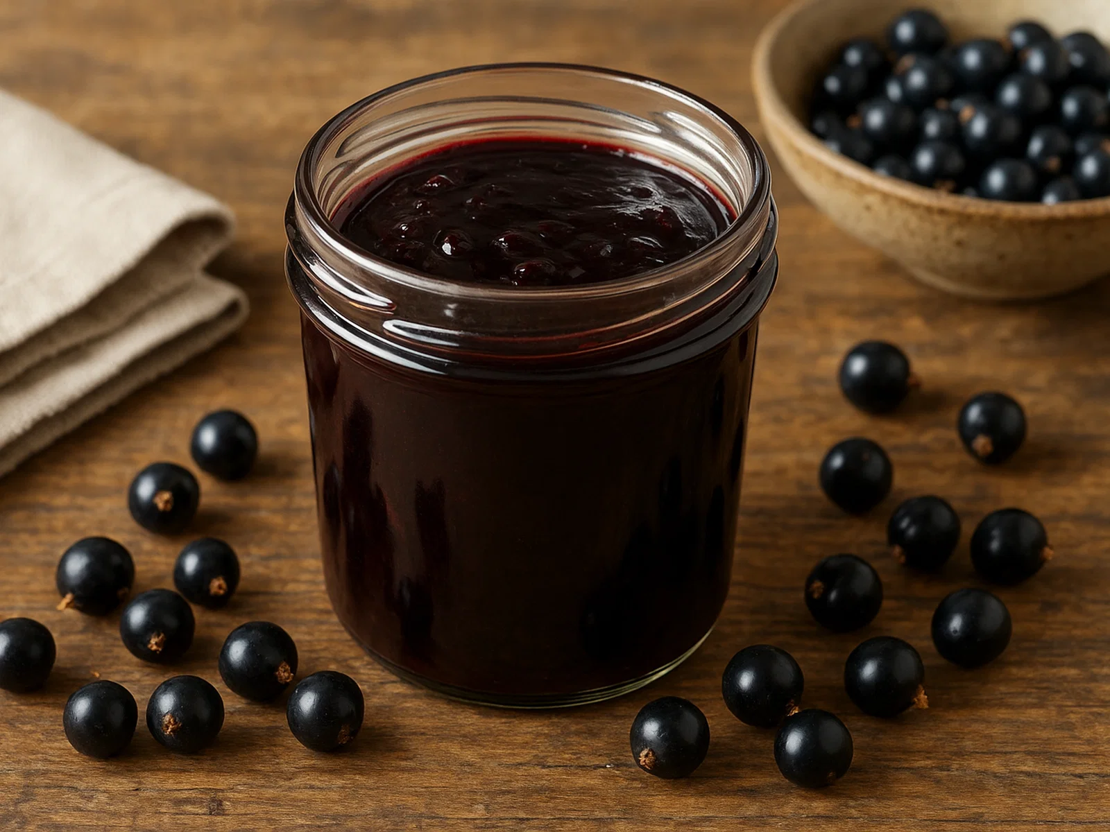 Balsamico-Reduktion aus schwarzen Johannisbeeren