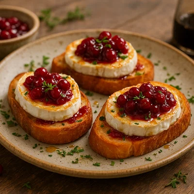 Ziegenkäse-Crostini mit Johannisbeer-Chutney