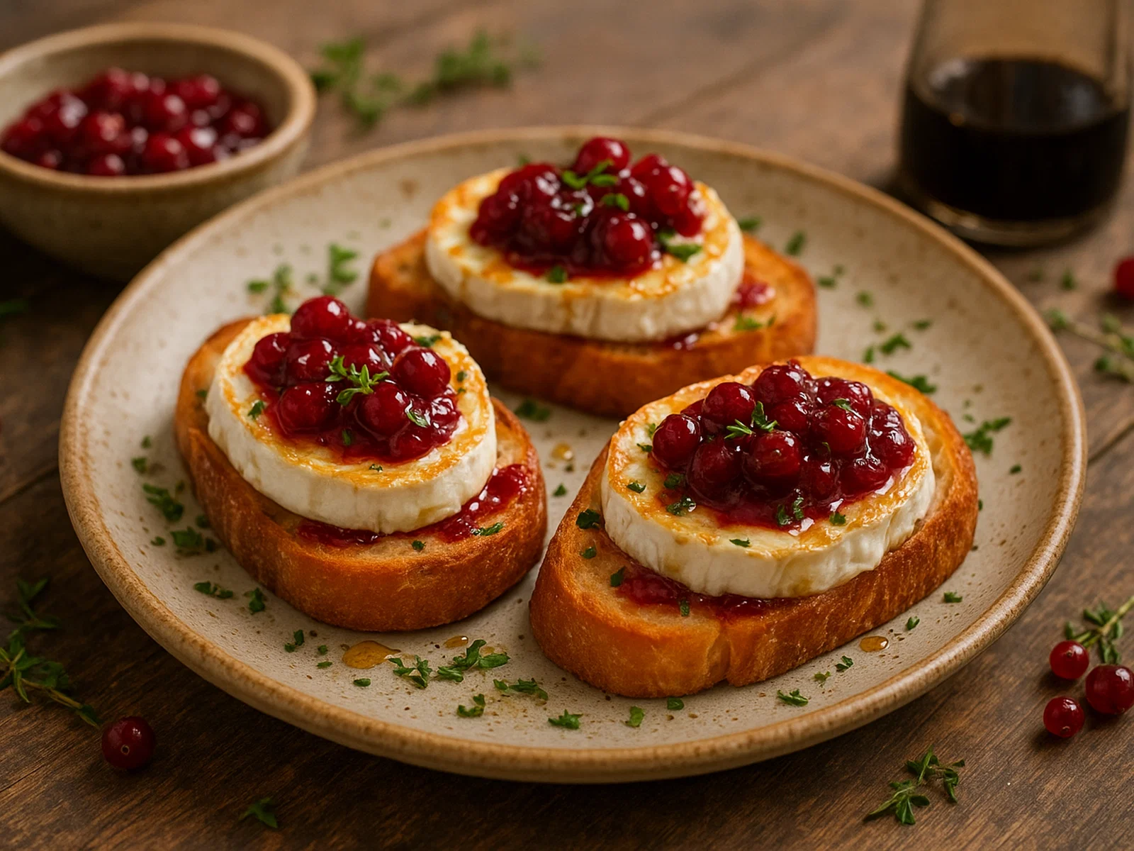 Ziegenkäse-Crostini mit Johannisbeer-Chutney