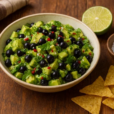 Avocado-Johannisbeer-Salsa mit Meersalz