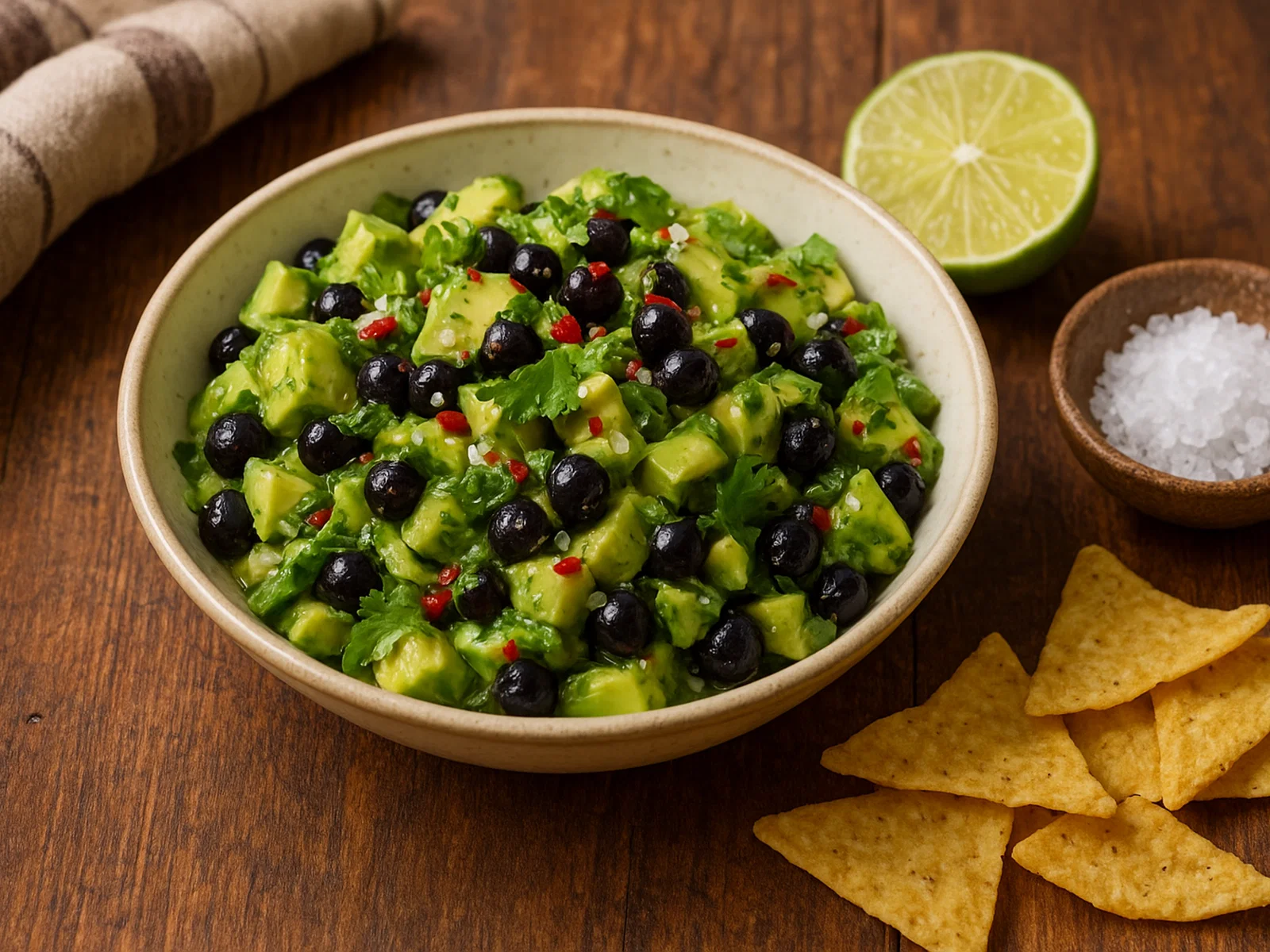 Avocado-Johannisbeer-Salsa mit Meersalz